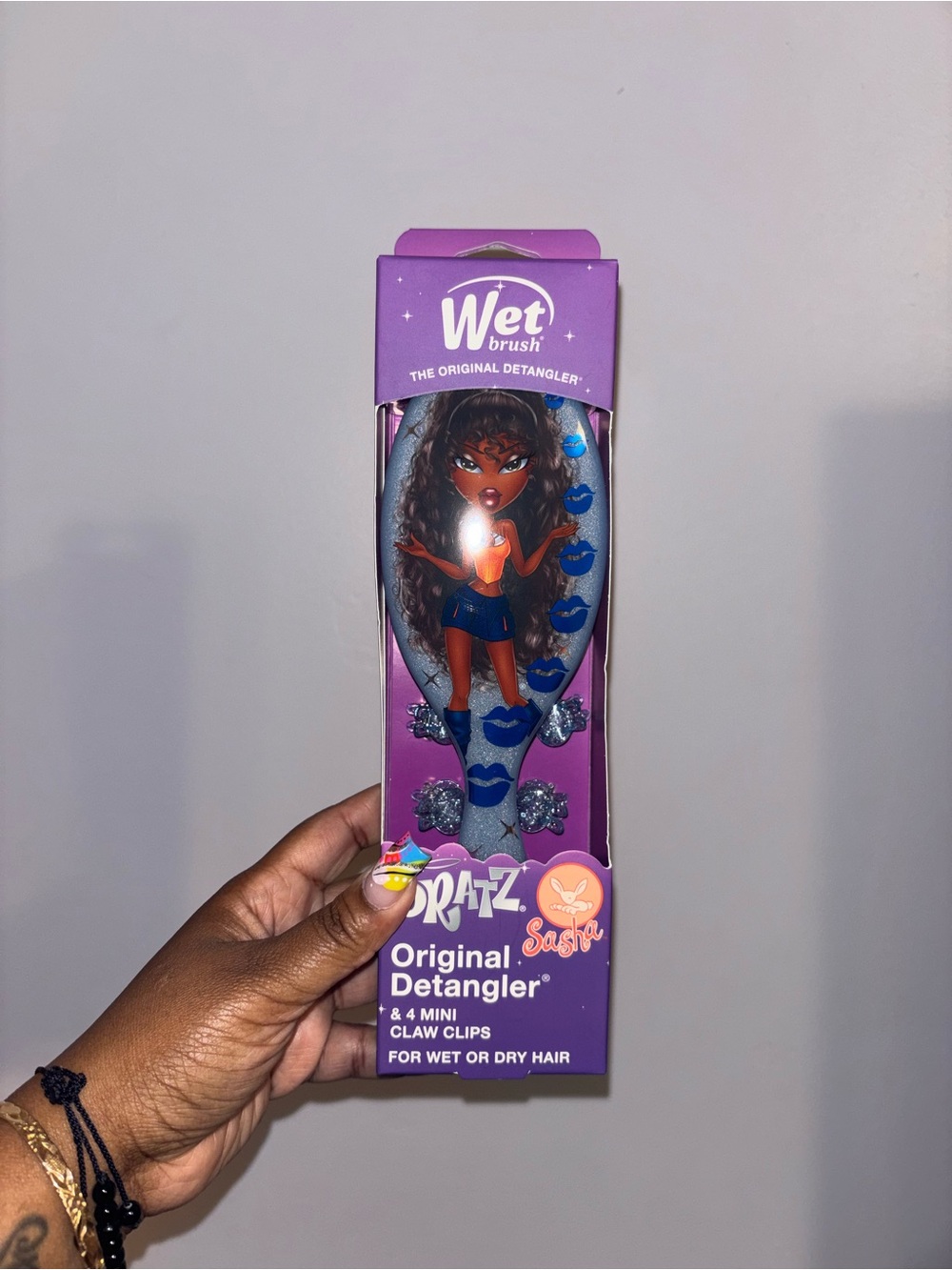 Wet Brush Bratz Original Detangler Hair Brush - Purple with Blue Accents
